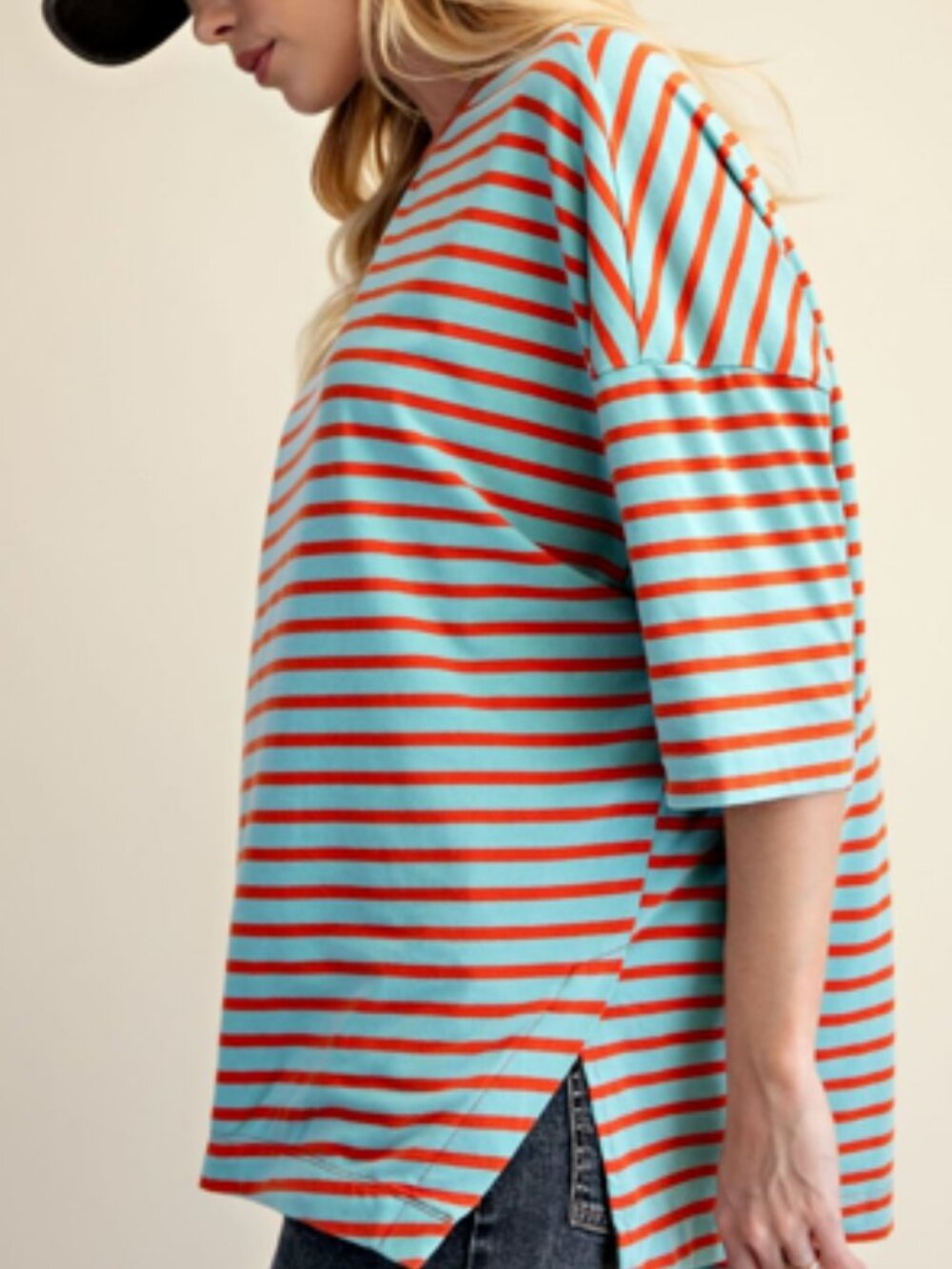 NWT Easel Strop Cotton Washed Boxy T-Shirt - Picture 3 of 16